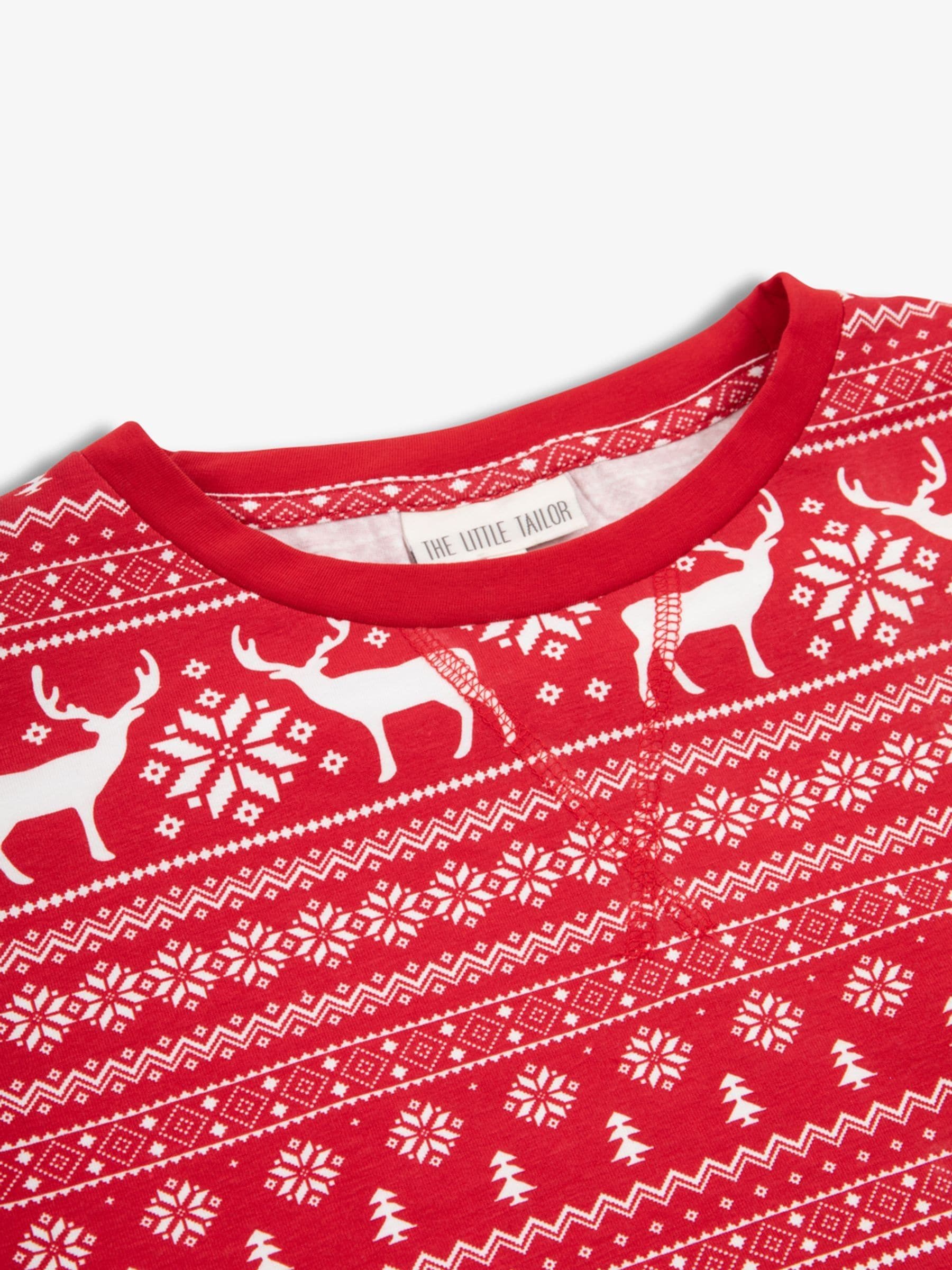 Rood - The Little Tailor kerstpyjama met rendier