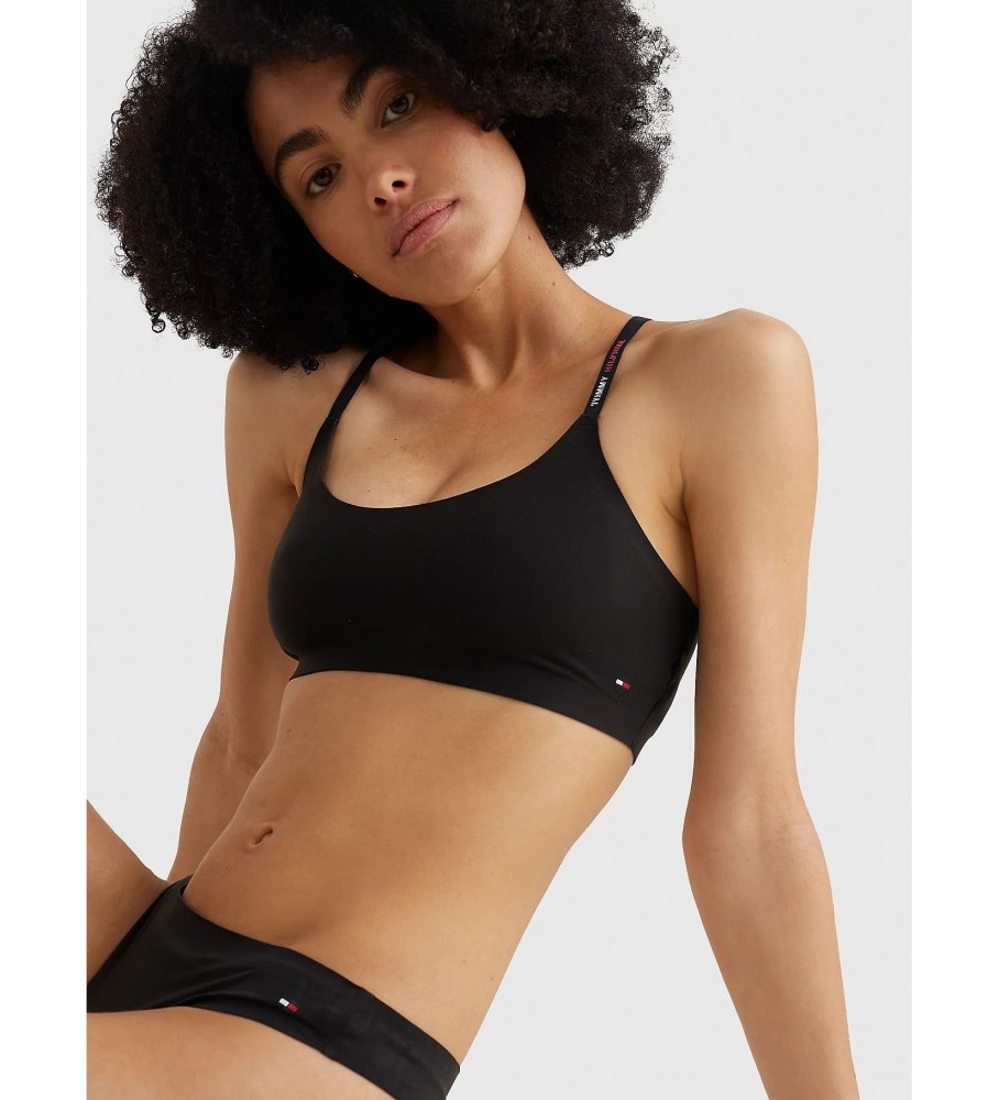 Sutiã Tommy Hilfiger Ultra-Soft Bralette com Costas Cruzadas, Preto