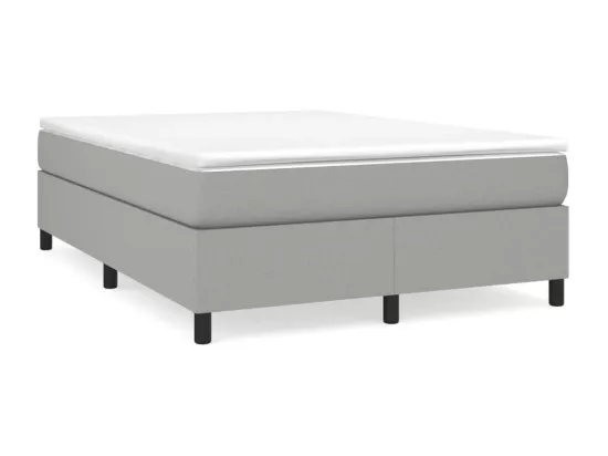 Sommier à lattes de lit Gris clair 140x190 cm Tissu