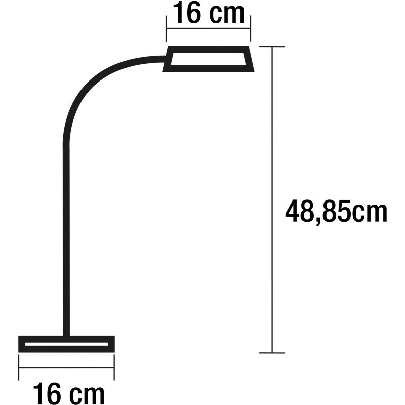 Lampe de bureau Led intégrée Flex - Cep - 5,46 W - Bras flexible - blanc/bois