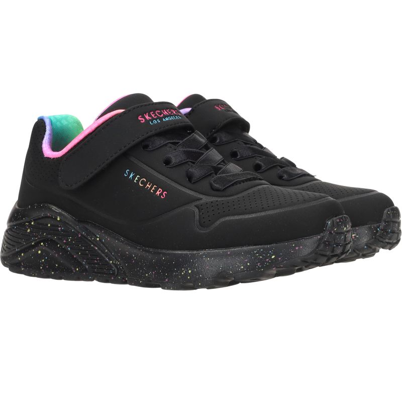 Skechers Uno Lite Rainbow Specks Sneakers Zwart Meisjes