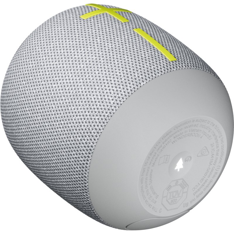 Enceinte sans fil Ultimate Ears WONDERBOOM 4, enceinte Bluetooth portable et etanche avec de puissantes basses et un son a 360 degres - Blanc
