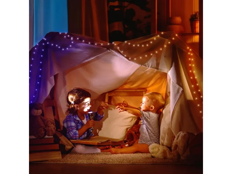 Twinkly Dots - Kædelys - LED - klasse G - RGB-lys - gennemsigtig