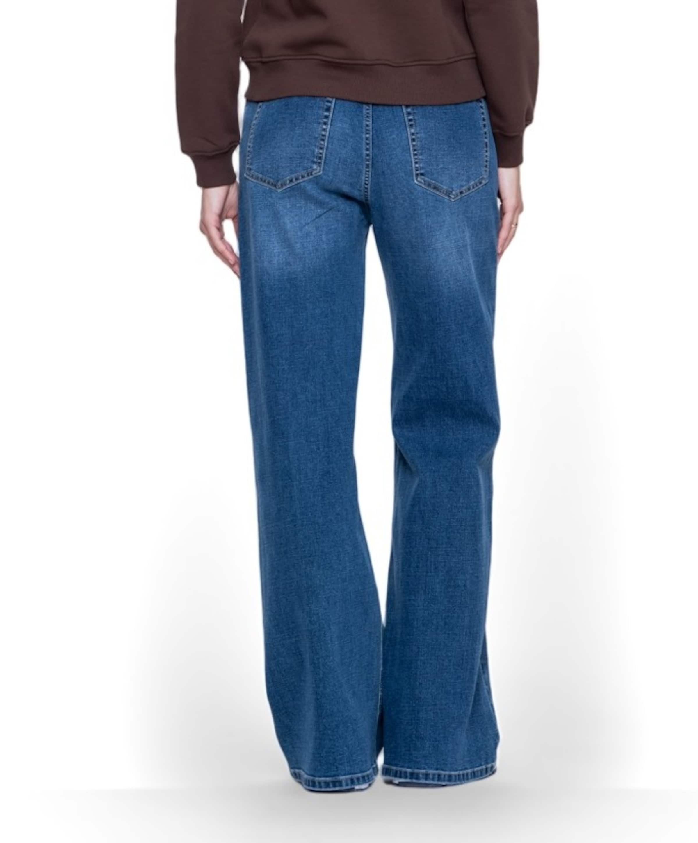 Geisha Wide frontseam dames jeans blauw