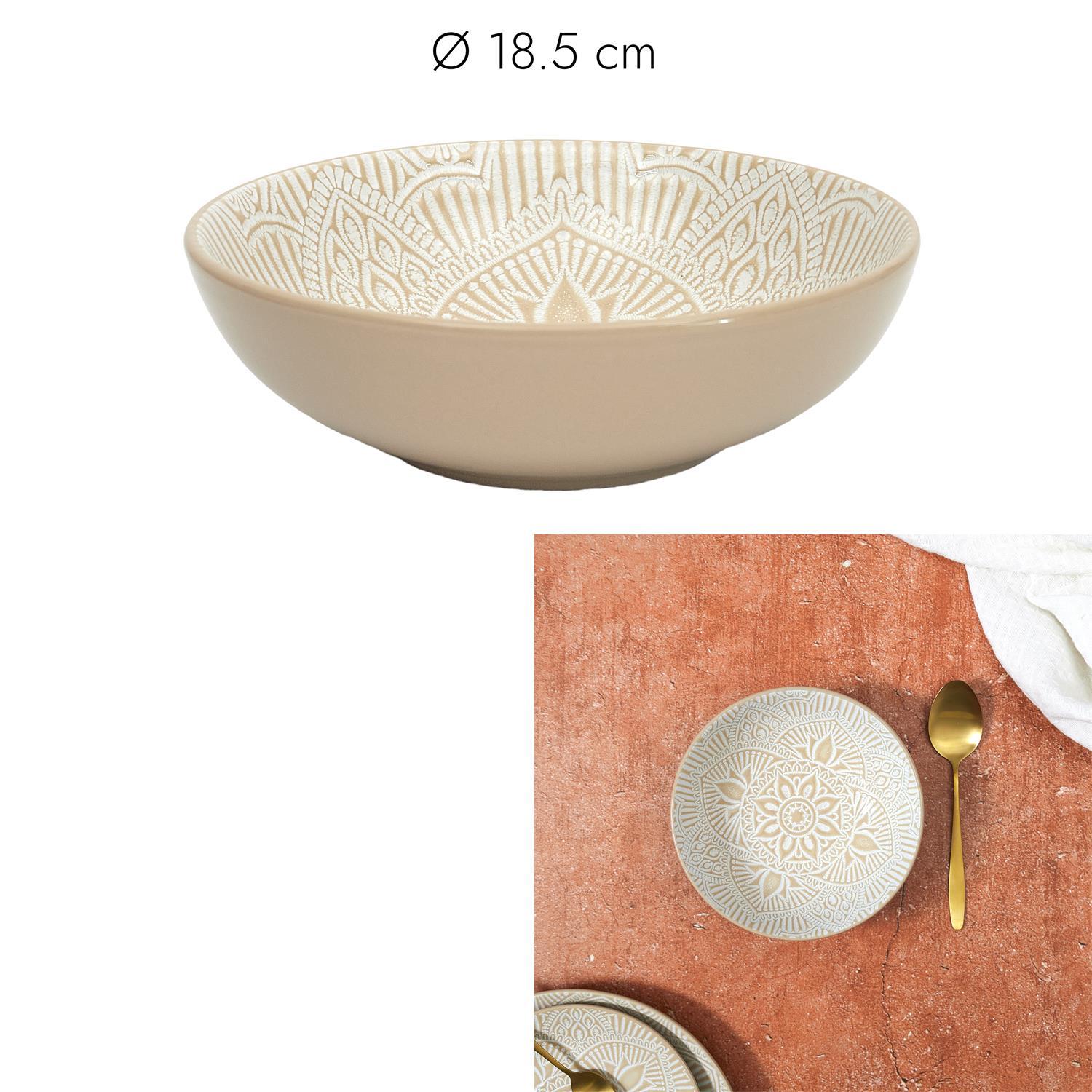 ASSIETTE CREUSE SAHARA BEIGE 18.5CM