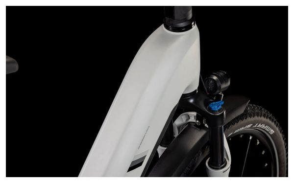 VTC Électrique Cube Nuride Hybrid EXC 800 Allroad Easy Entry Shimano Deore/Deore XT 12V 800 Wh 29'' Blanc Cotton Gris 2025