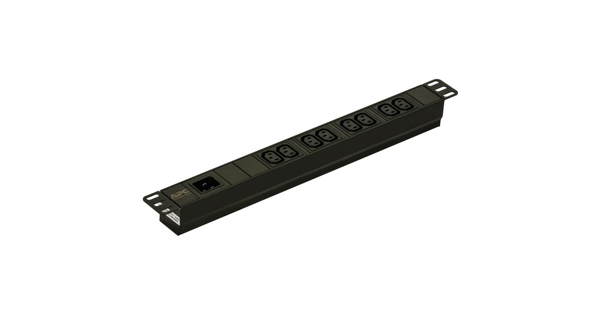 APCEasy Basic Rack PDU, 16A, 230V, (8)C13  (Zwart, 8x C13, 1U, EPDU1016B)