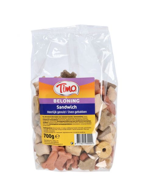 Timo Koekjes Sandwich Mix - Hondensnacks - 700 g