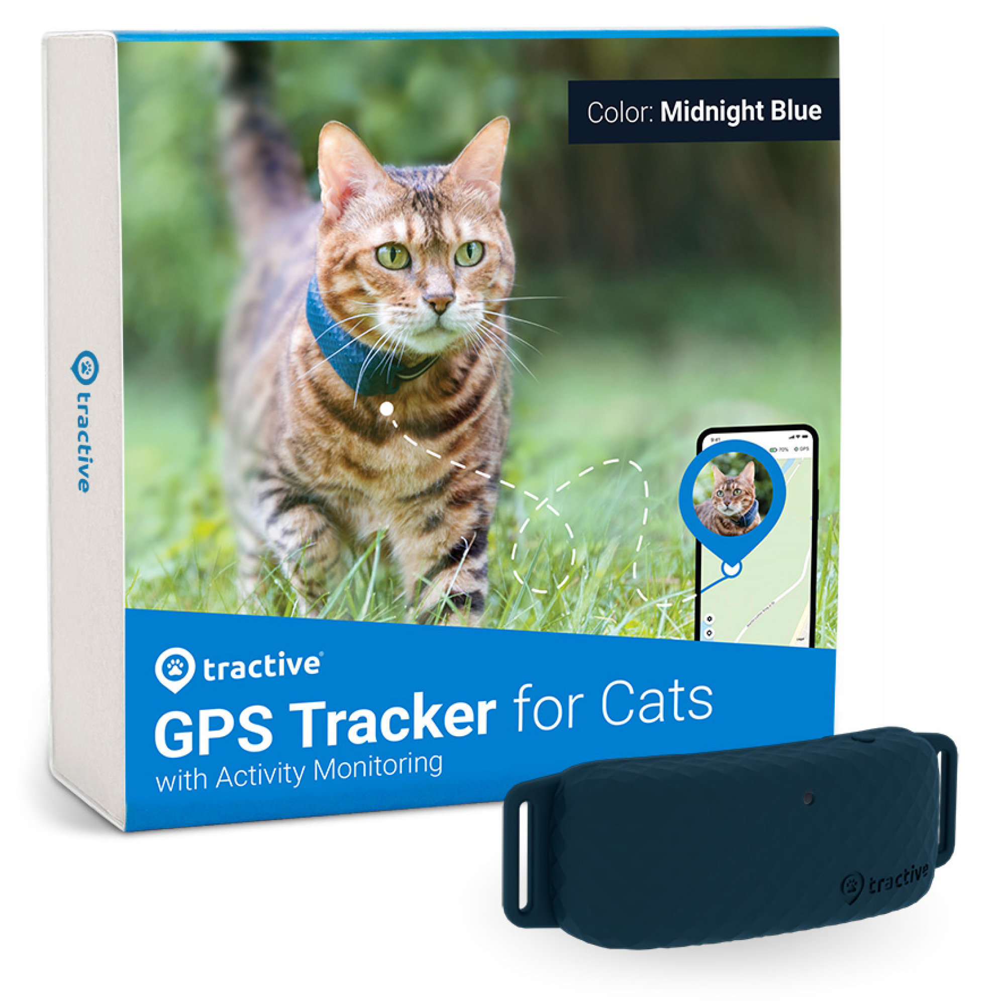 Tractive GPS Cat 4 Tracker for cats with activity tracking | EXCL. ABO