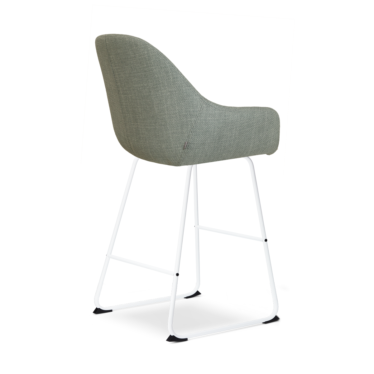 Barkruk Nino-Mae licht groen - wit onderstel - 75 cm