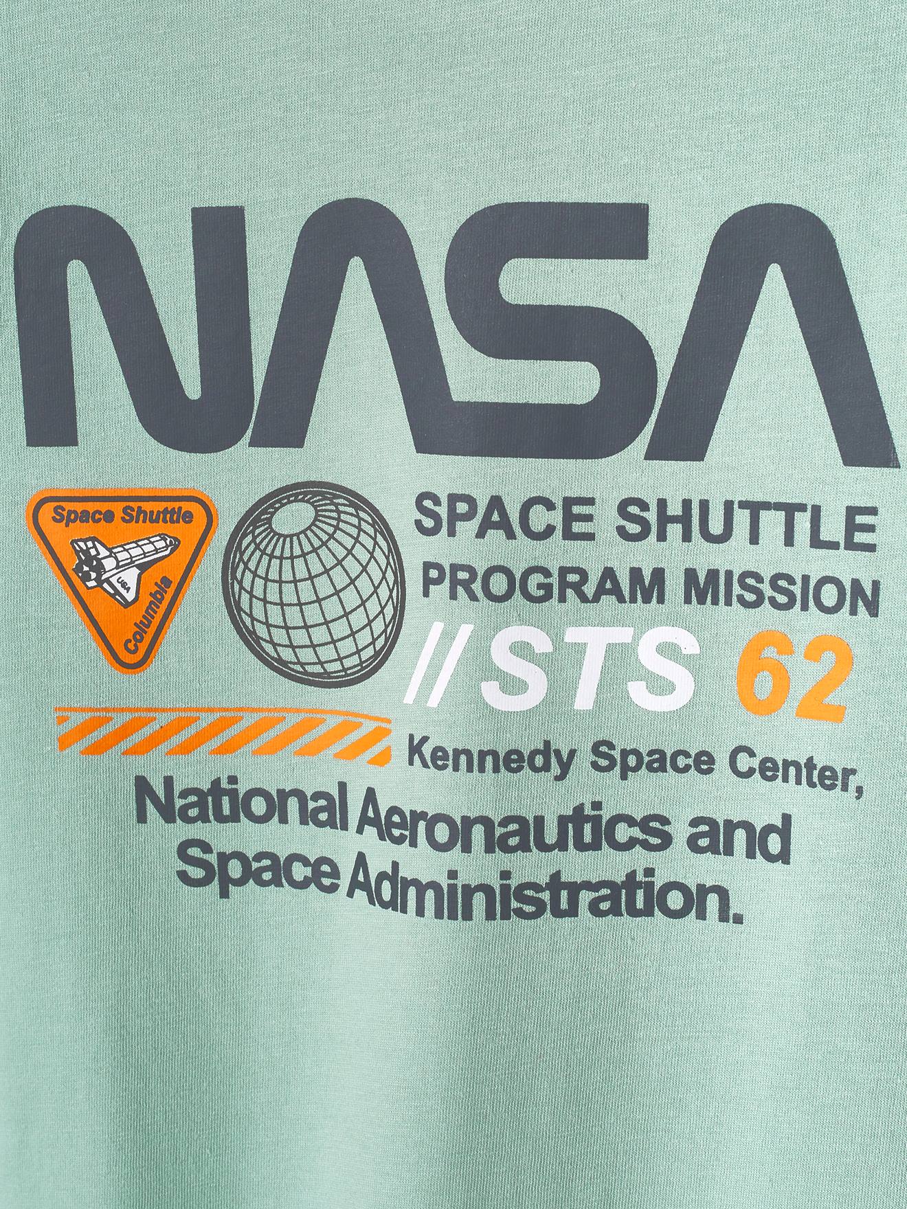 Pijama curto infantil da NASA® na cor verde-água