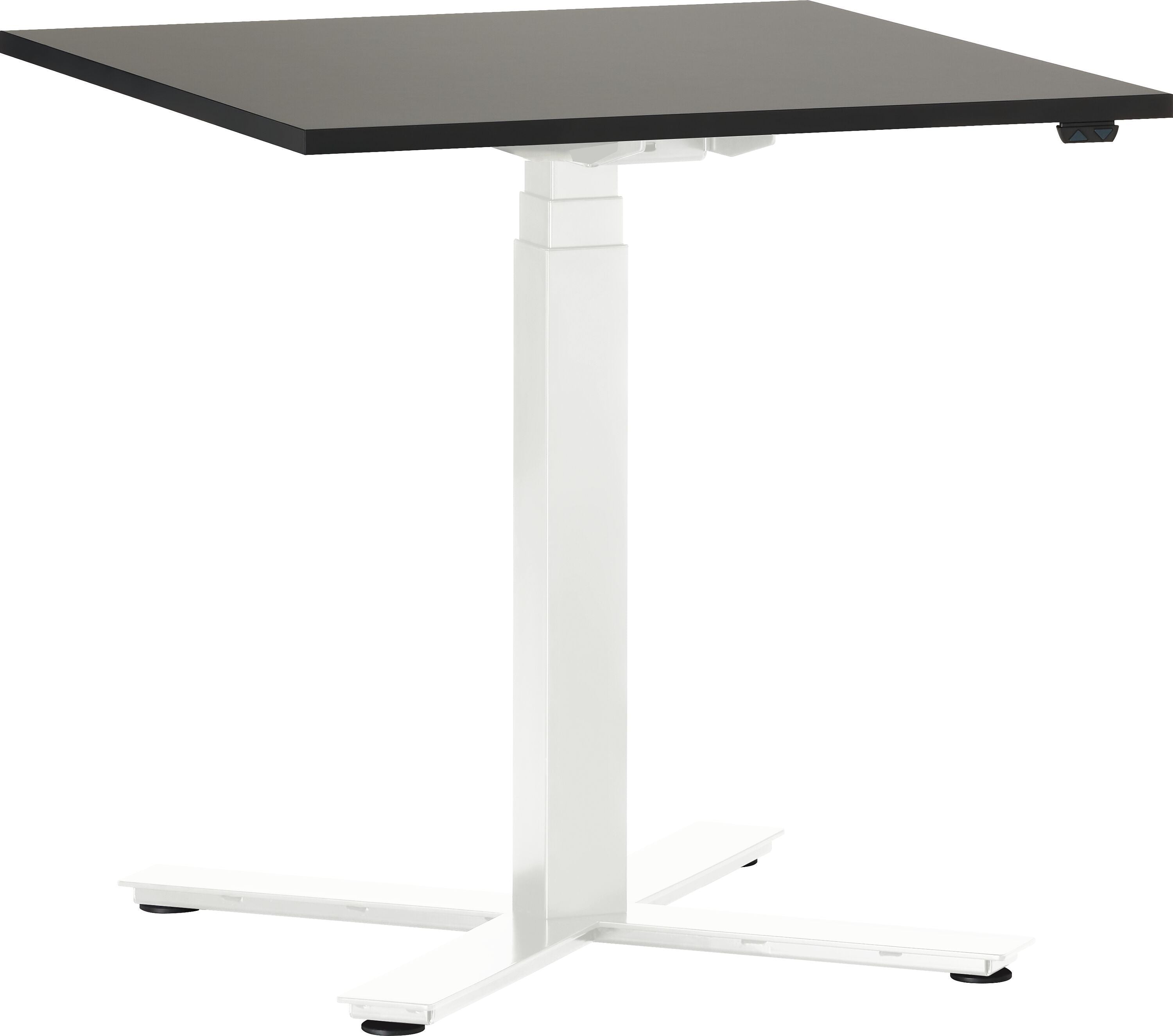 FLEXCUBE Besprechungstisch höhenverstellbar - Schwarz / B: 70.0 cm x T: 70.0 cm x H: 62.5 cm