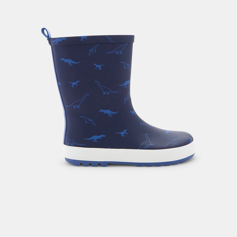 Bottes de pluie impression dinosaures bleues garçon