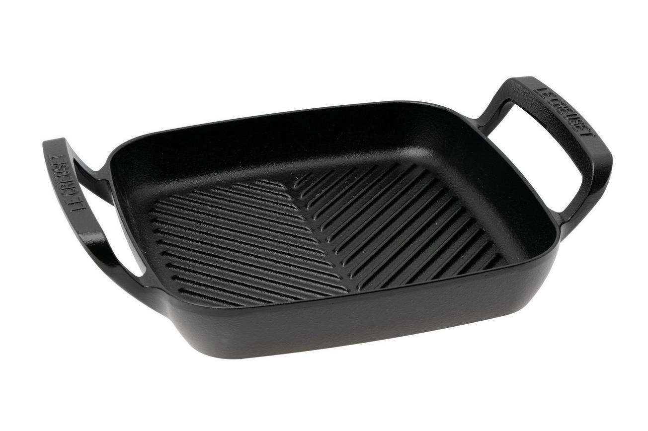 Le Creuset BBQ Outdoor Collection 0275260000005 Cast Iron Grilling Pan, vierkante grillpan, 26 cm