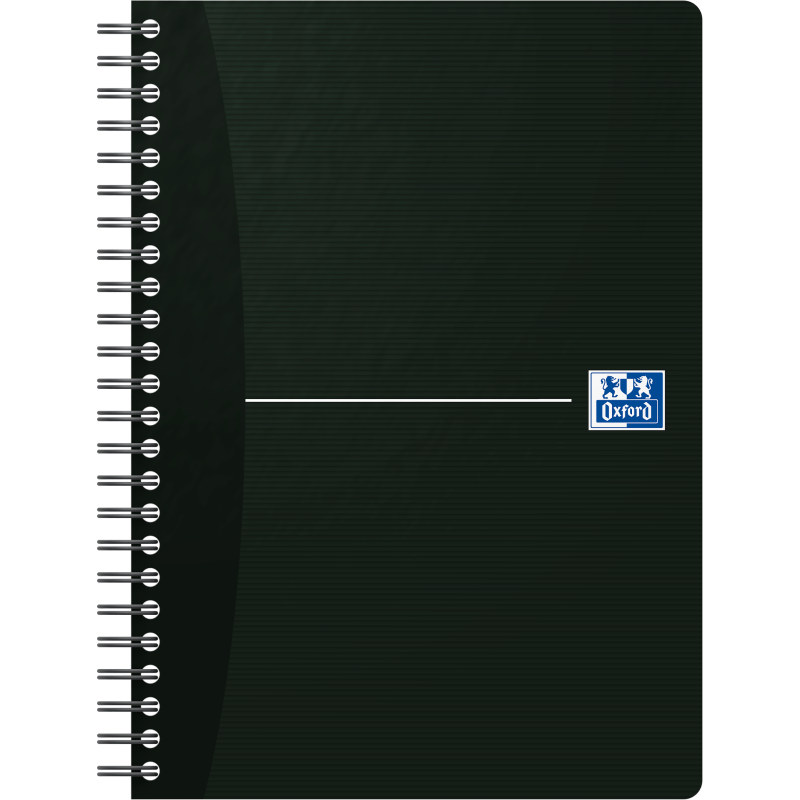 Cahier Oxford smart black Oxford integrale 148x210 180pages ligne 7mm noir