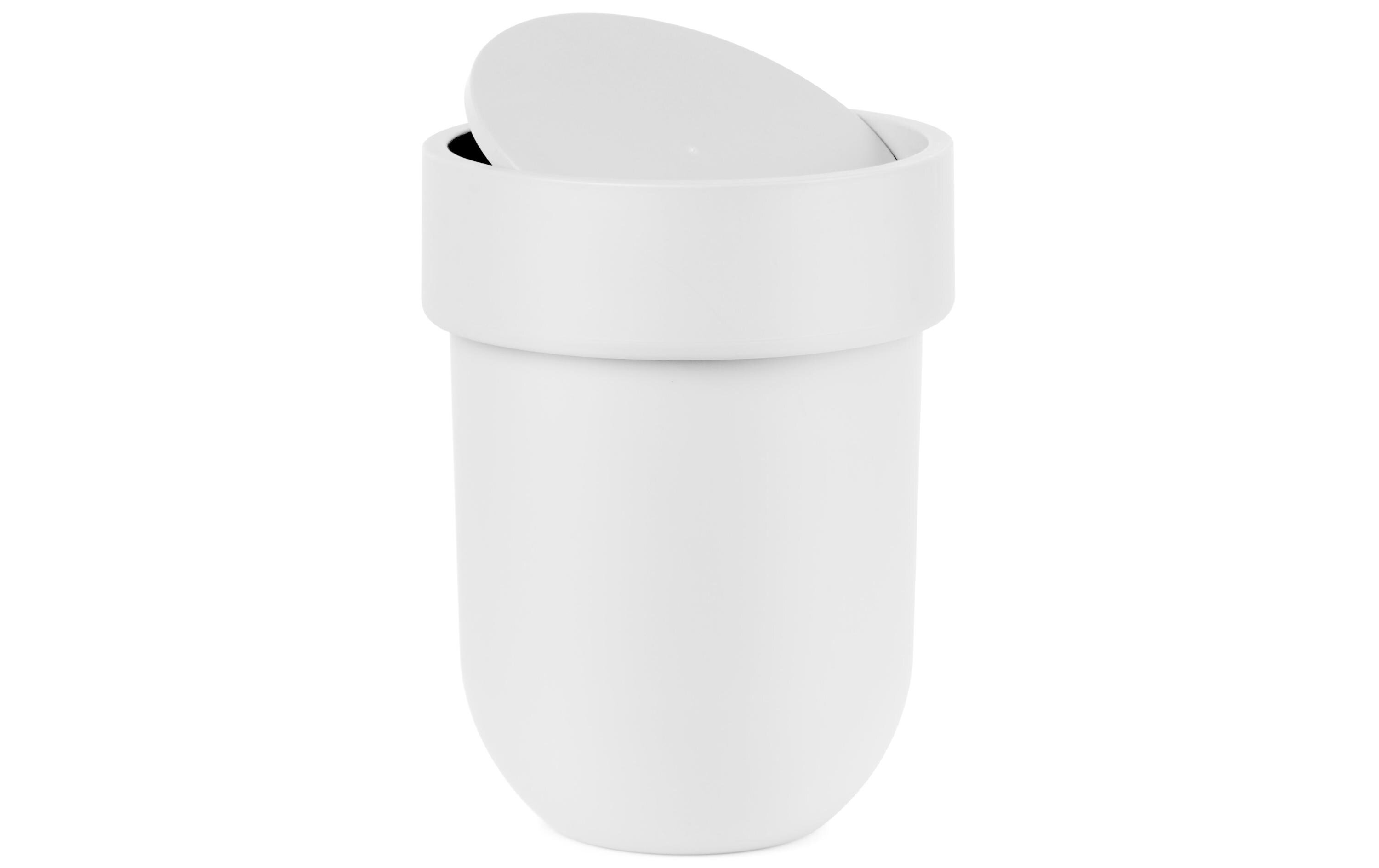 Kosmetikeimer Touch 6 l mit Schwingdeckel, WeissBadezimmer Eimer