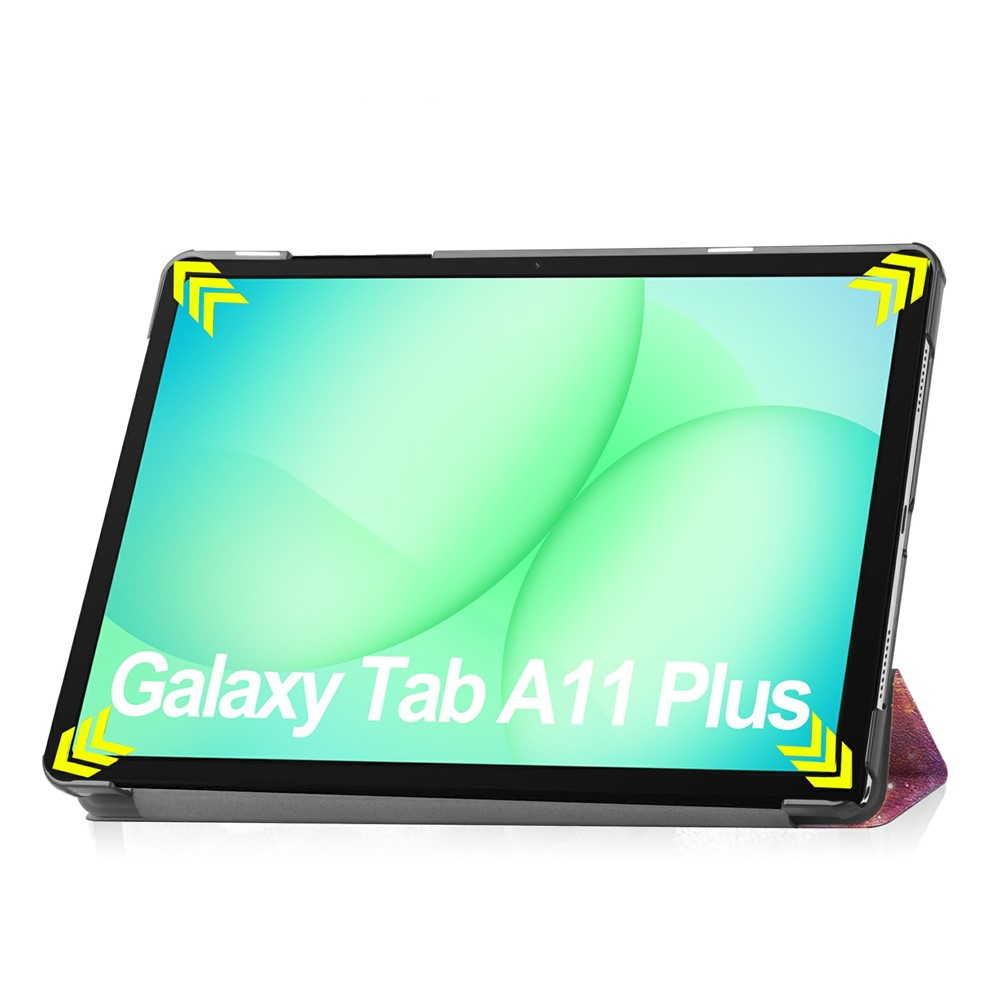 Samsung Galaxy Tab A11  Plus / A9  Plus Leder Tasche Smart Cover Schutzhülle - Galaxie