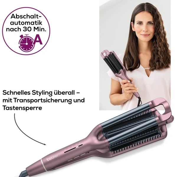HT 65 Welleneisen Keramik Keratin Haar Lockenstyler (59423) - Roségold