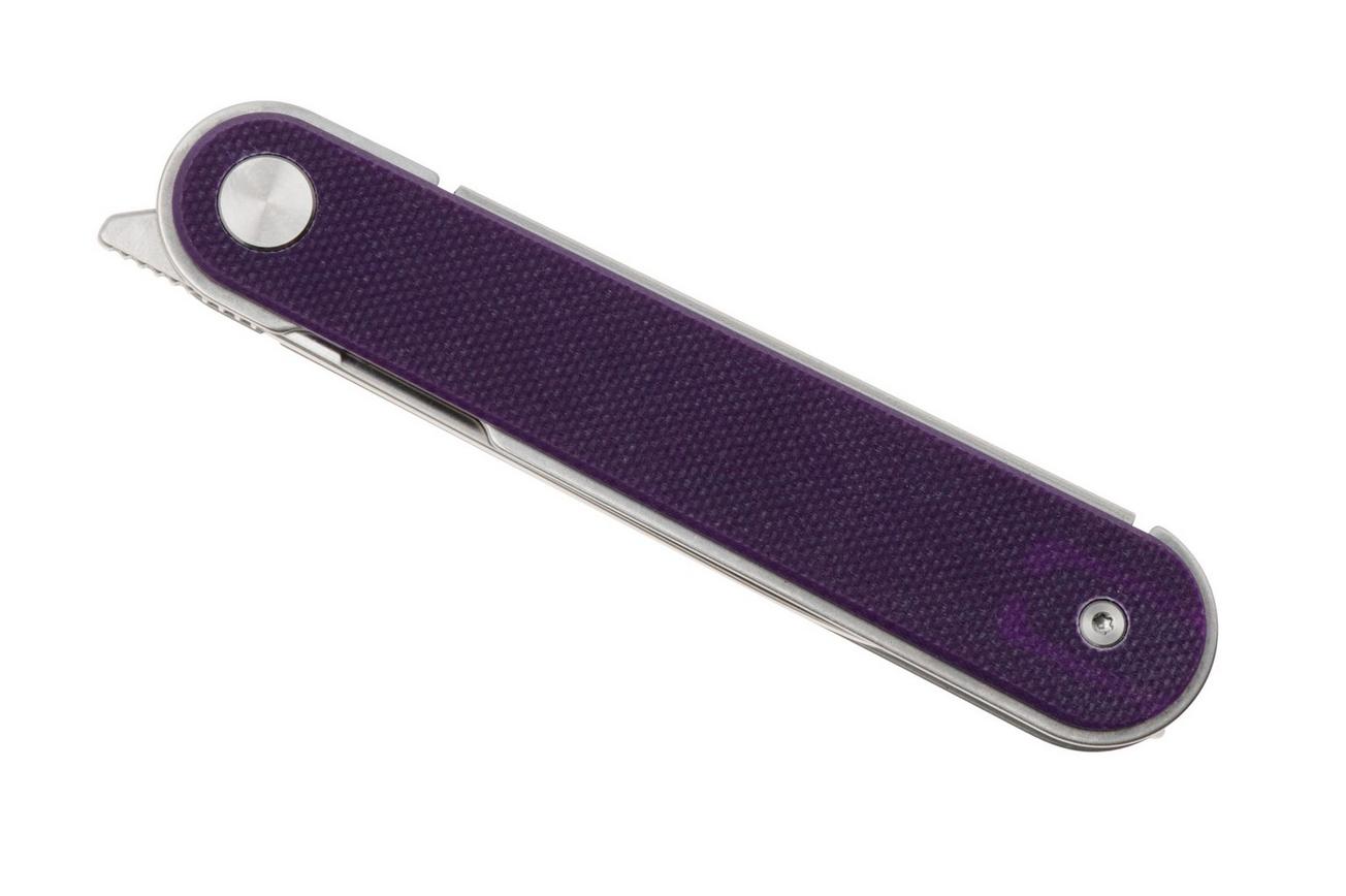 Real Steel Iris Front Flipper 8061BP Satin 12C27, Purple G10, zakmes