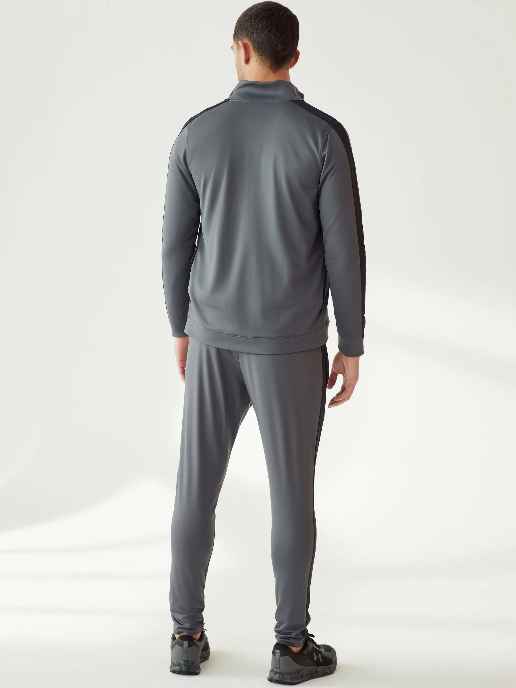 Grijs/zwart - Under Armour Rival gebreid trainingspak met capuchon