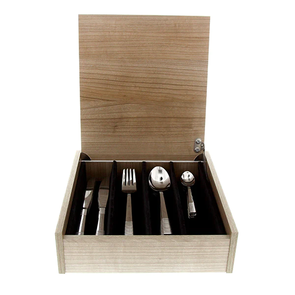 Ménagère Calenda 48 pièces coffret bois Albert de Thiers