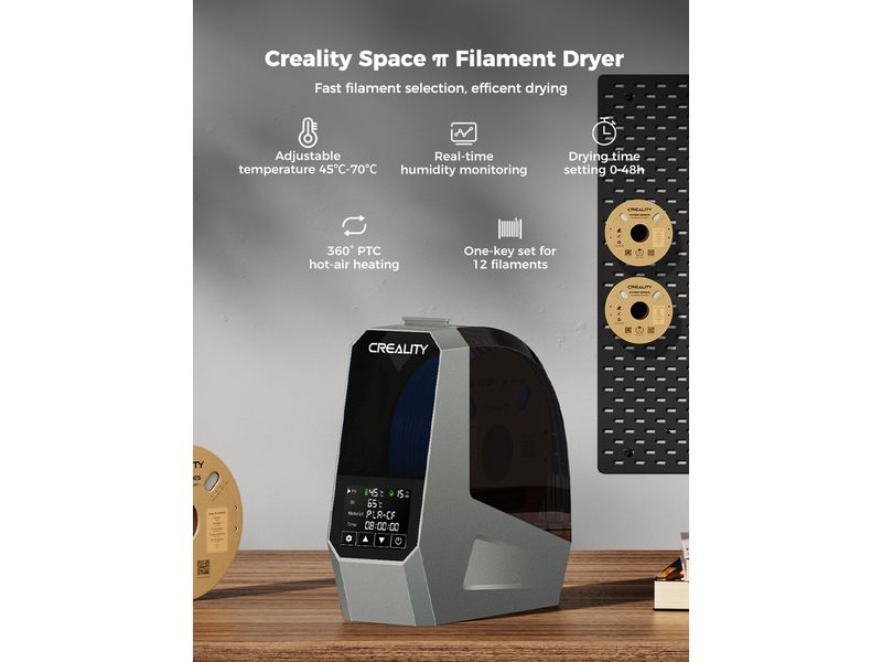 Creality Filament Trockenbox Space Dryer Pi Filament-Box mit LCD-Touch-Screen zum Wärmen und Trocknen