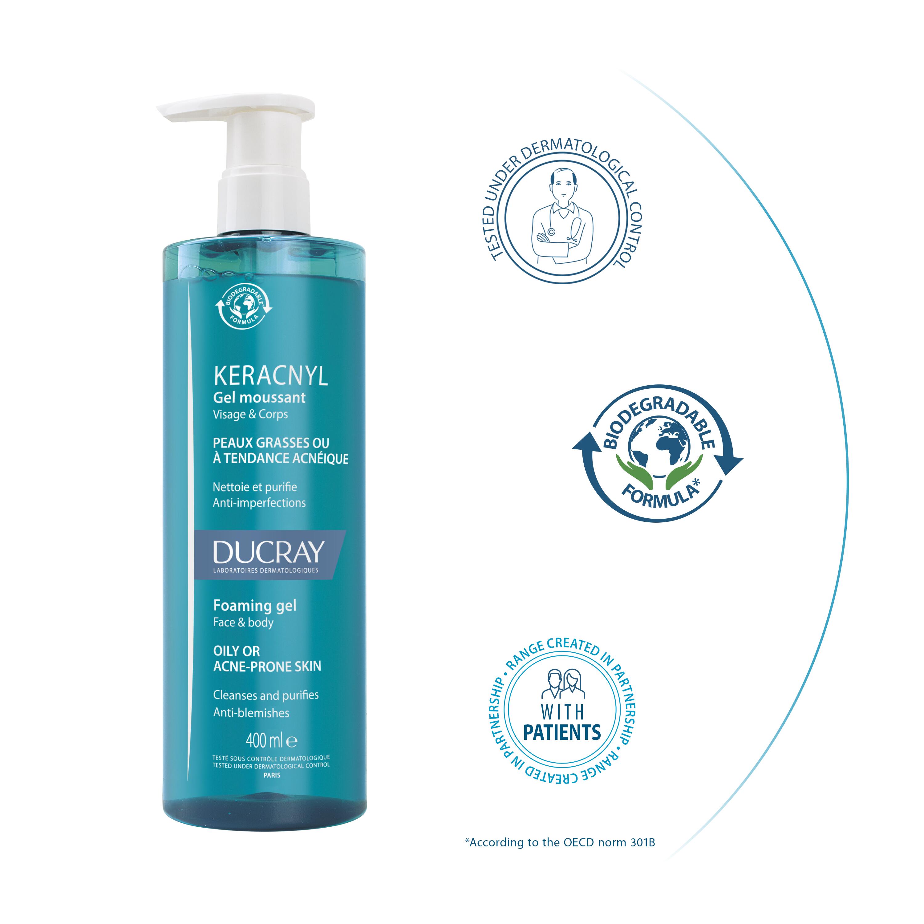 DUCRAY KERACNYL Reinigungsgel Gel Tb 400 ml