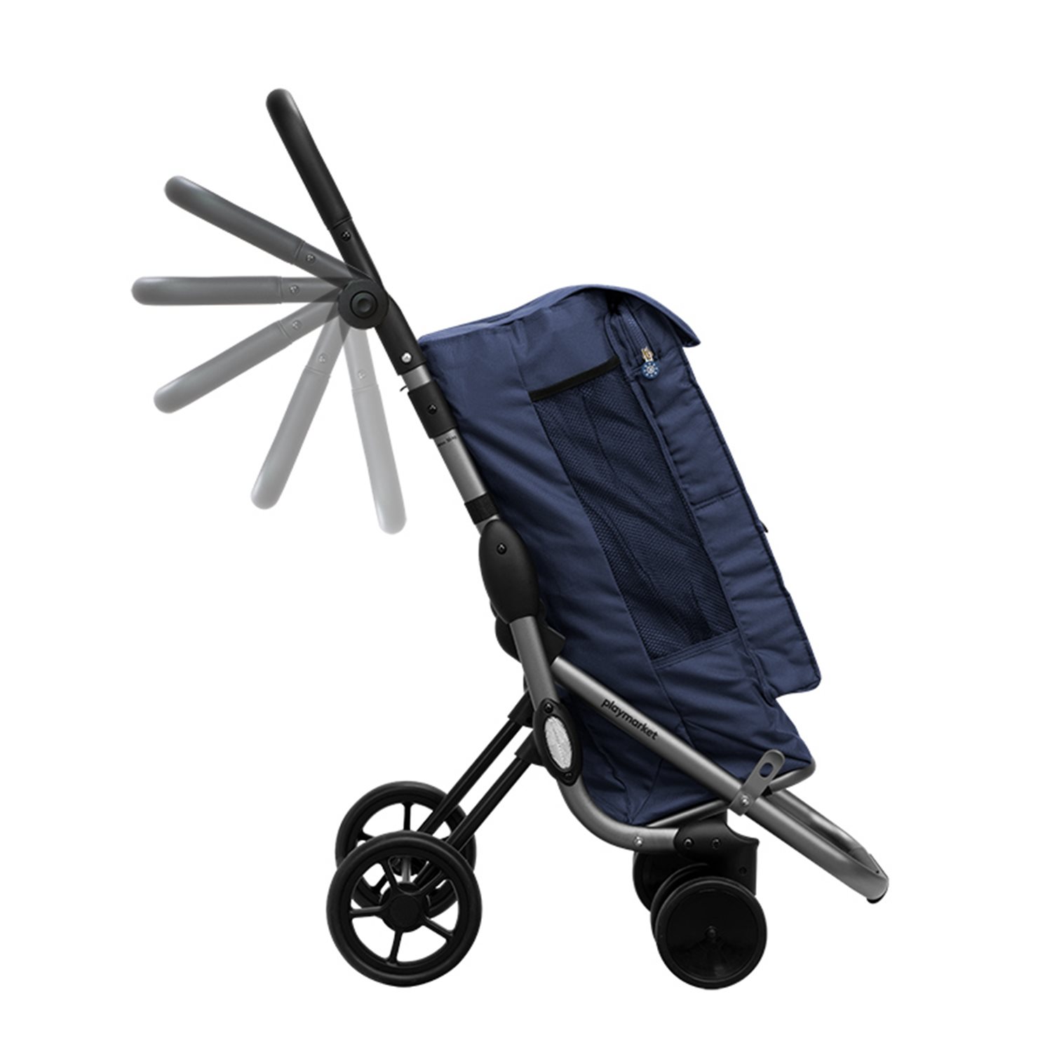 Playmarket Go Up Premium Boodschappentrolley blauw