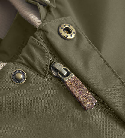 Mini A Ture Vinterjakke - Matwally Fleece - Olive Night