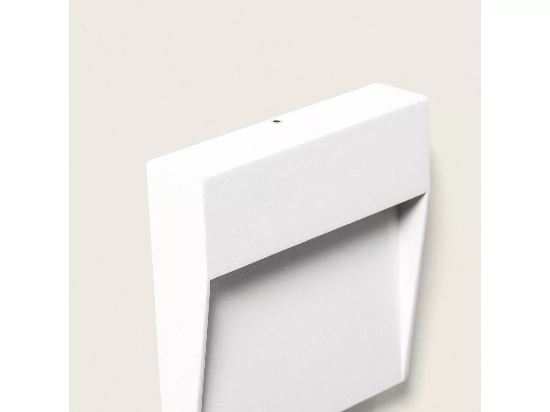 Applique Murale Extérieur LED 3W CCT Seleccionable en Saillie Carrée Jade Blanc
