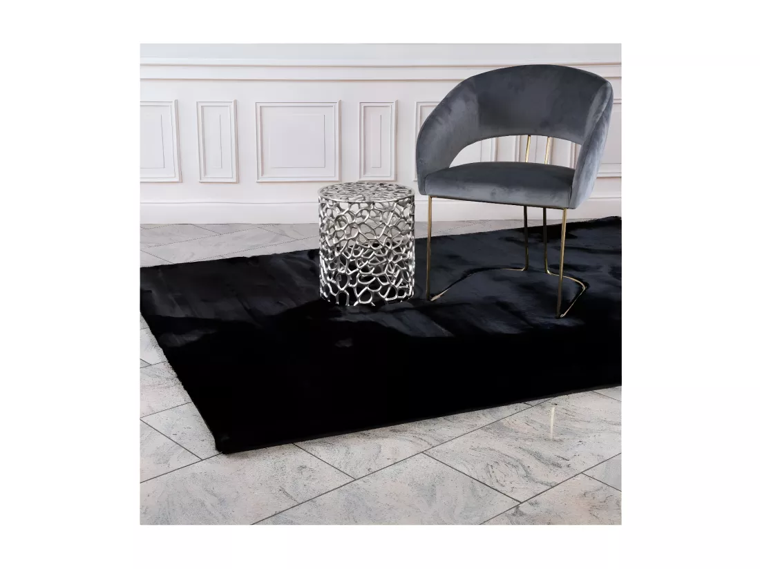 Tapis 170x120 cm, design H008N coloris noir - Confort et élégance pour votre intérieur