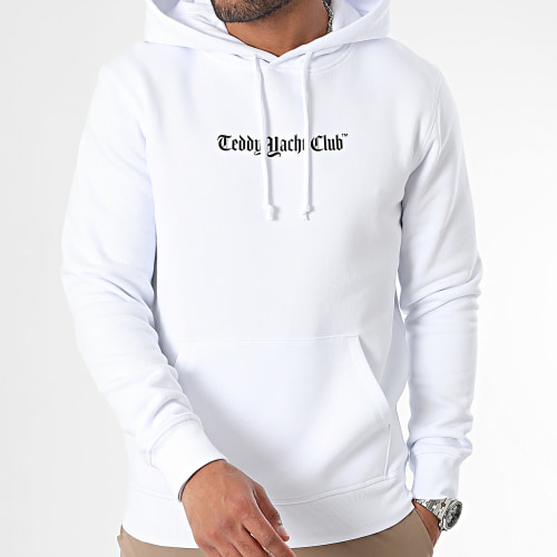 Sweat Capuche Art Series Dripping Blue Blanc