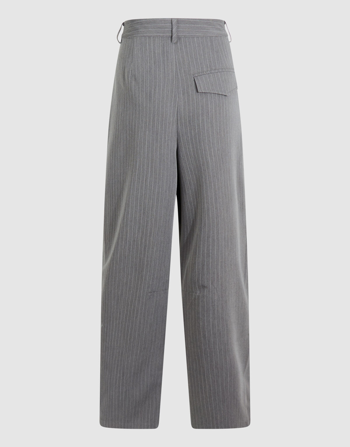 Pinstripe Pleated Pantalon Donkergrijs