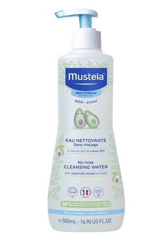 Eau nettoyante sans rinçage à l'avocat bio Mustela - 500ml