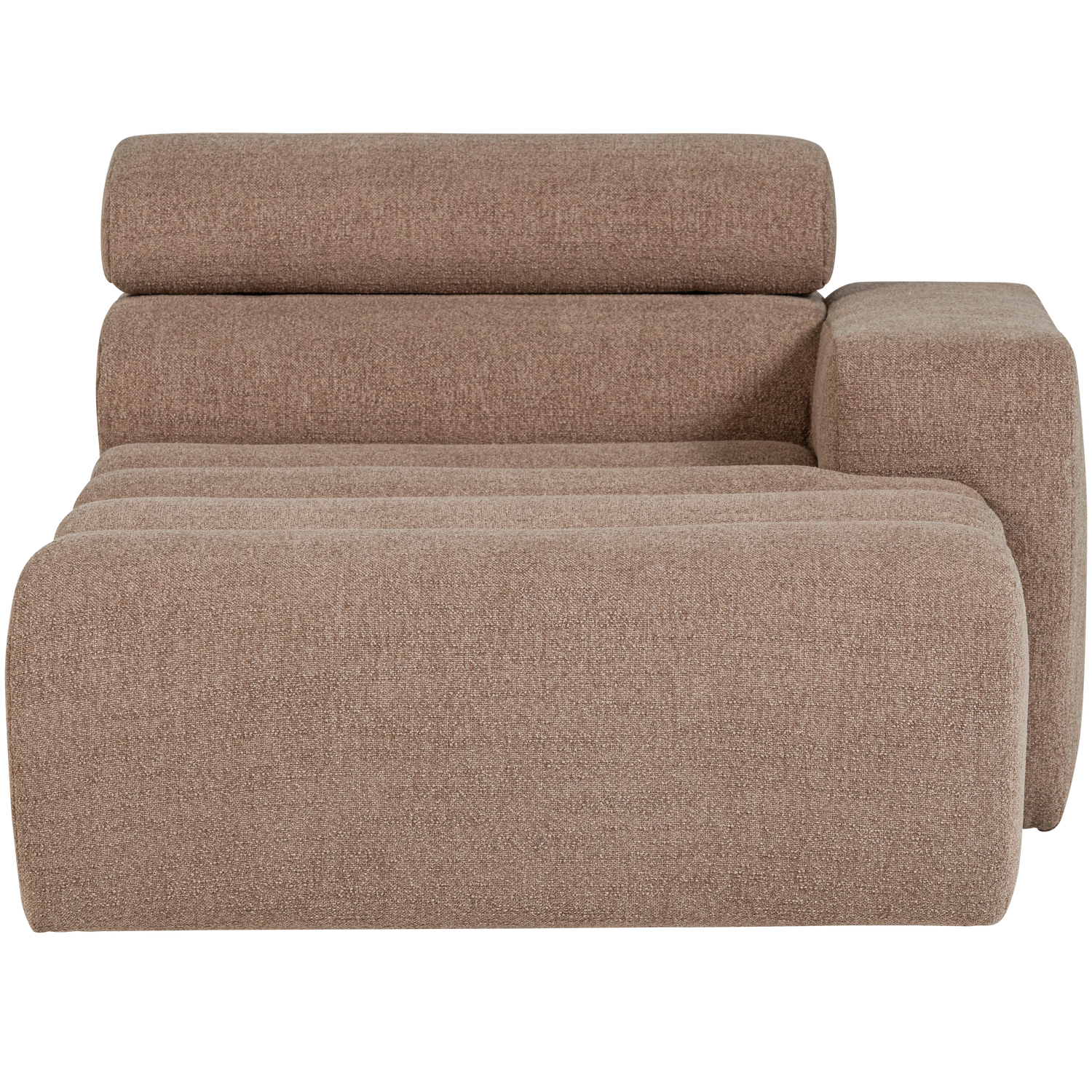 WOOOD Novi Chaise Longue Element Arm Rechts - Polyester - Taupe