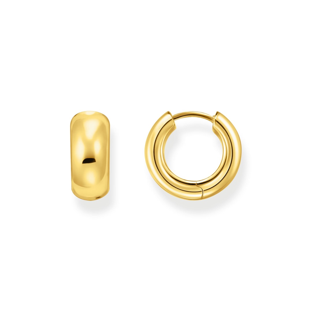 Thomas Sabo Hoop Earrings Creolen Mini-Chunky-Form vergoldet