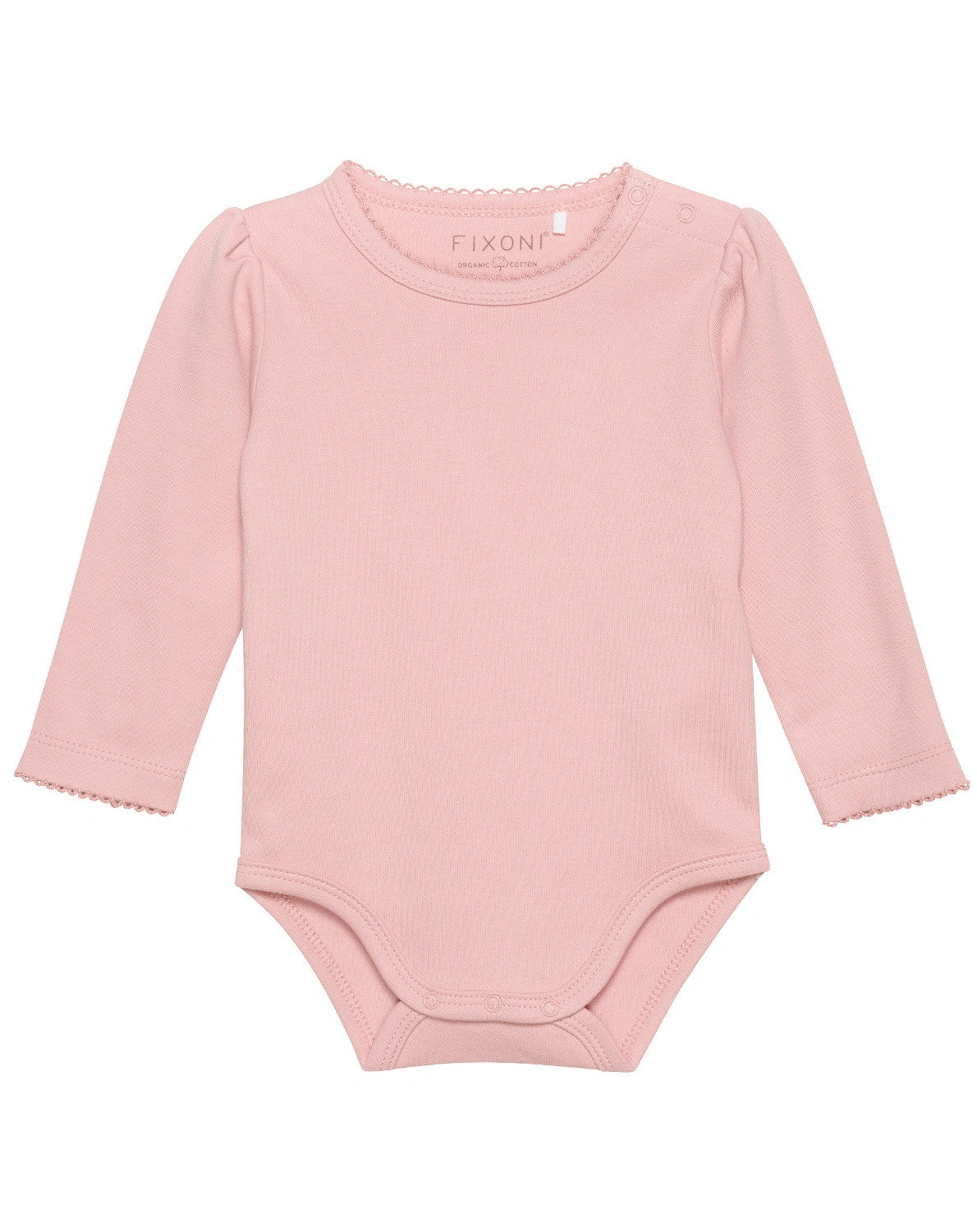 Langarm-Body SOLID COTTON in misty rose