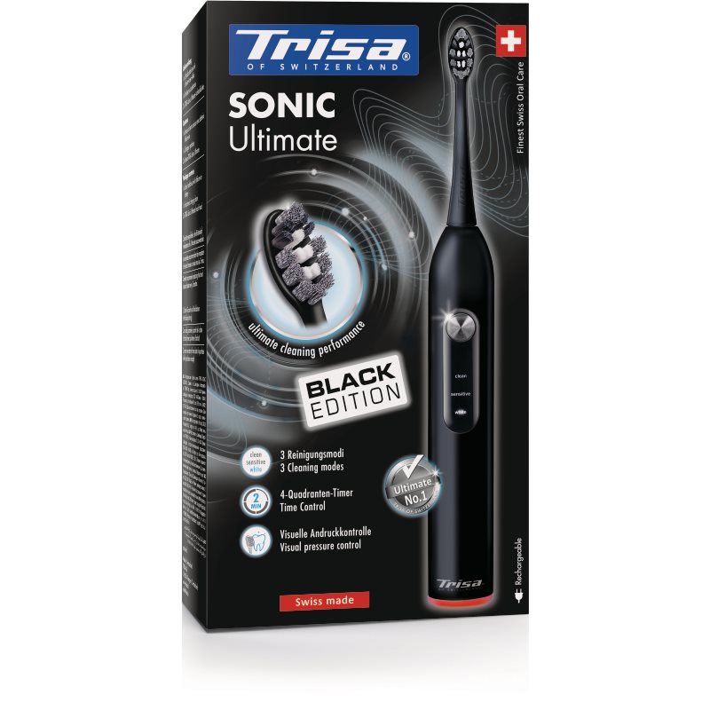 TRISA Elektrozahnbürste Sonic Ultimate Black Edition Karton 1 Stk