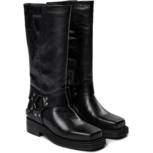 Pavement Angelina Støvler, Black Crinkle, 40