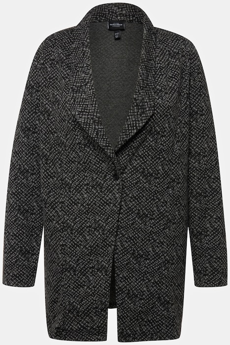 Jerseyjacke, Schalkragen, Knopfverschluss, Langarm