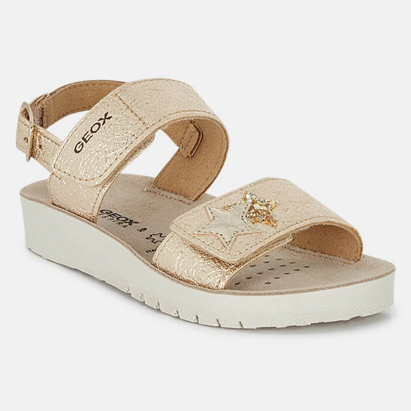 Geox Sandales en Cuir Costarei dorées
