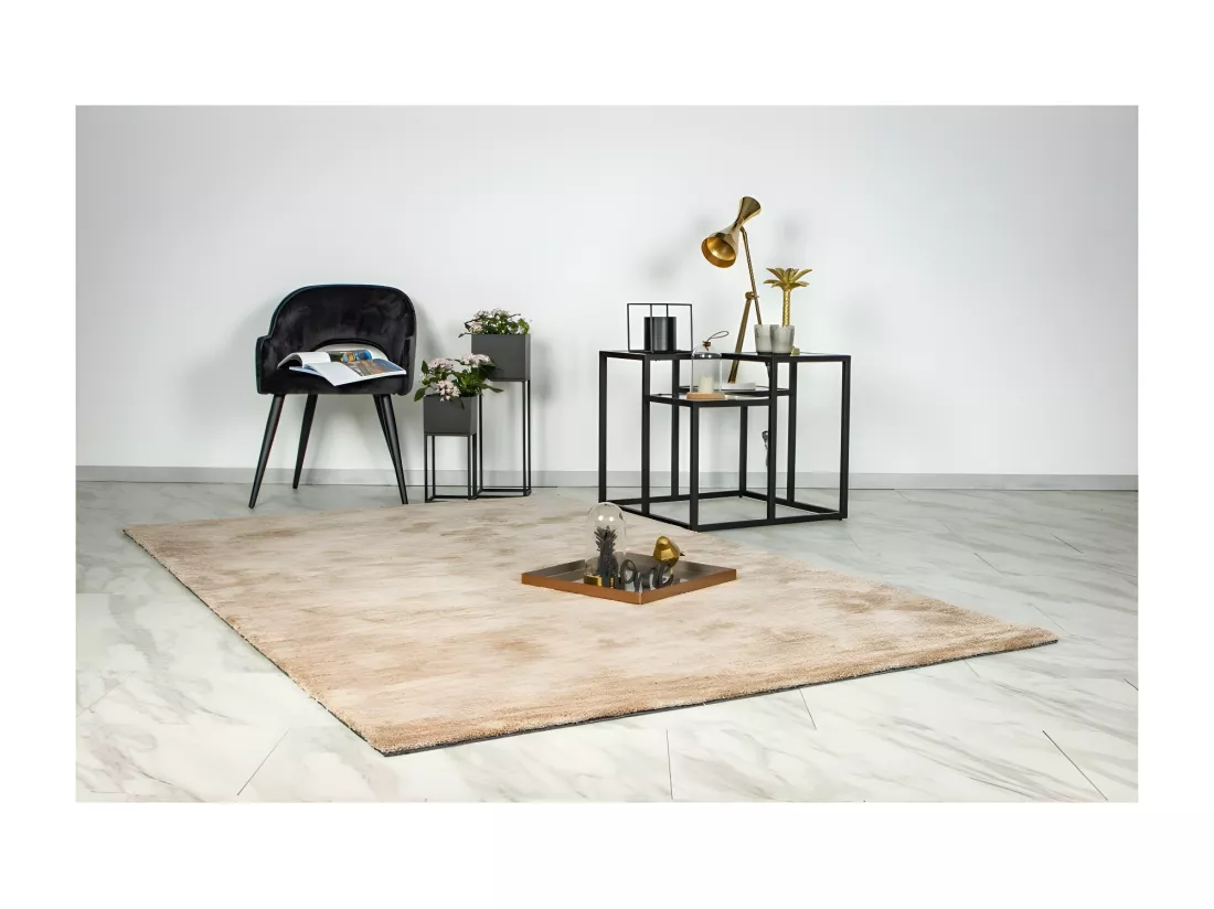 Tapis 170x120cm, design C007Y coloris beige - Confort et élégance pour votre intérieur