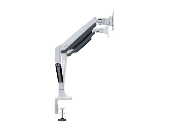 Multibrackets M Deskmount Gas Spring Dual - Monteringssæt (bordmontering, 2 artikulerende arme) - for 2 LCD displays - stål, højglansaluminium - hvid - skærmstørrelse: 15
