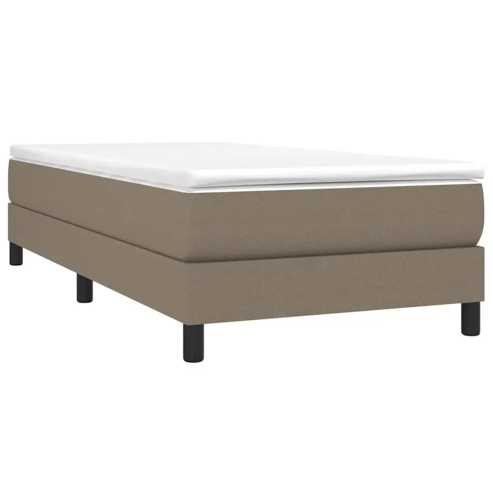 vidaXL - Bed frame met hout lattenbodem - Taupe - Stof - 90x200 cm