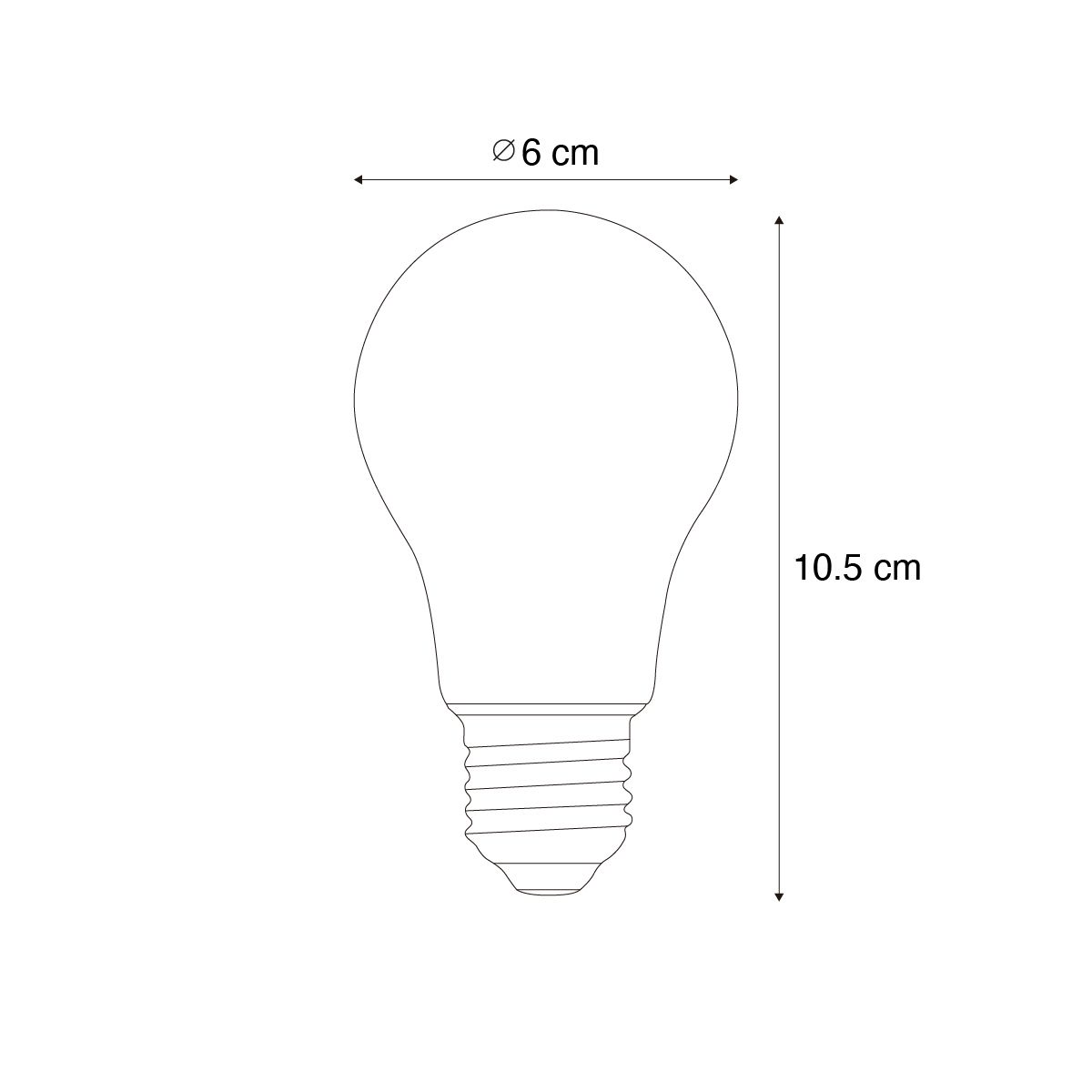 E27 dimbare LED lamp A60 helder 7.2W 1521 lm 3000K