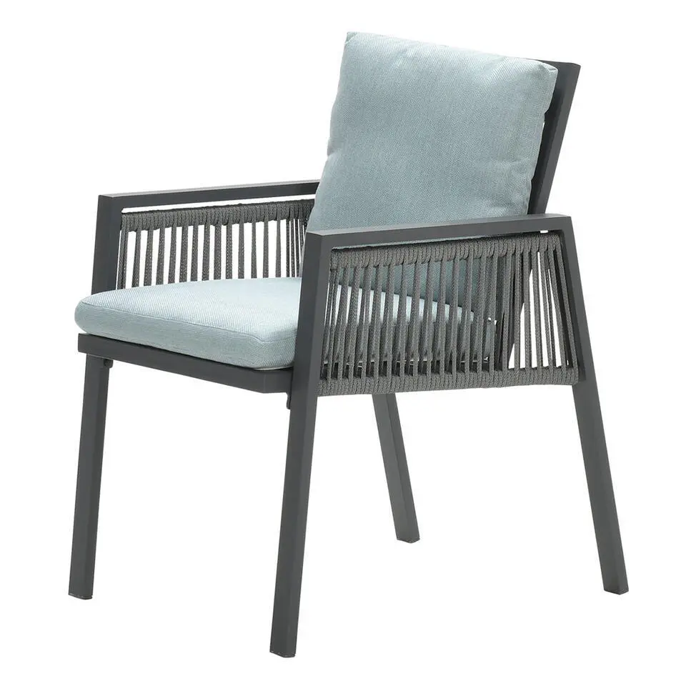 Garden Impressions Brendon lounge dining stoel - licht en mint grijs