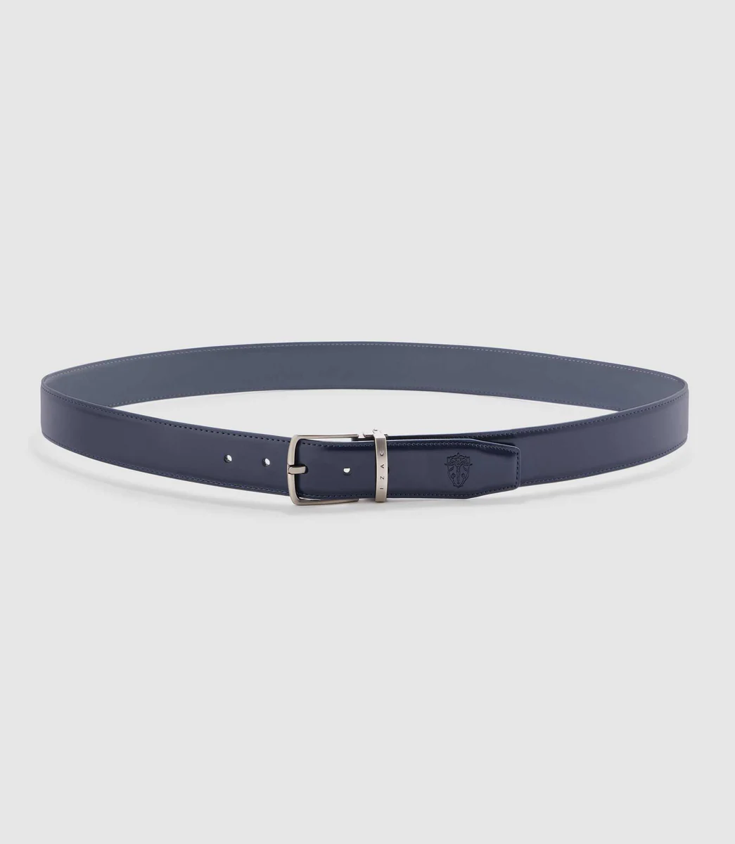 Ceinture 35mm marine et grise 