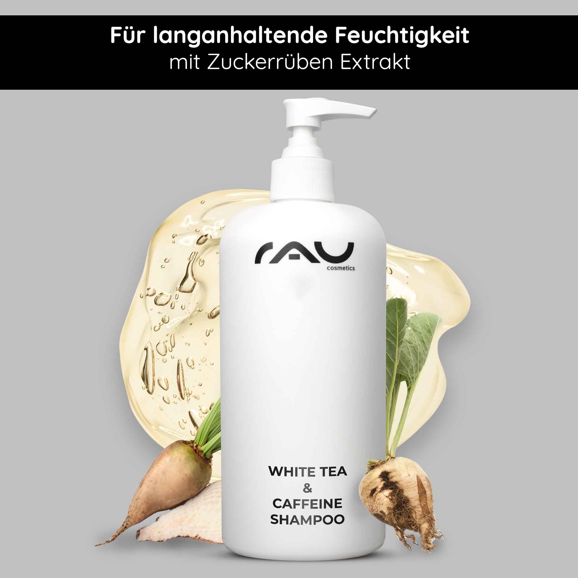RAU Cosmetics White Tea & Caffeine Hair Shampoo