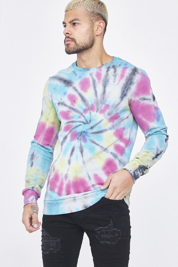 Sweat multicolore à motif psychédélique