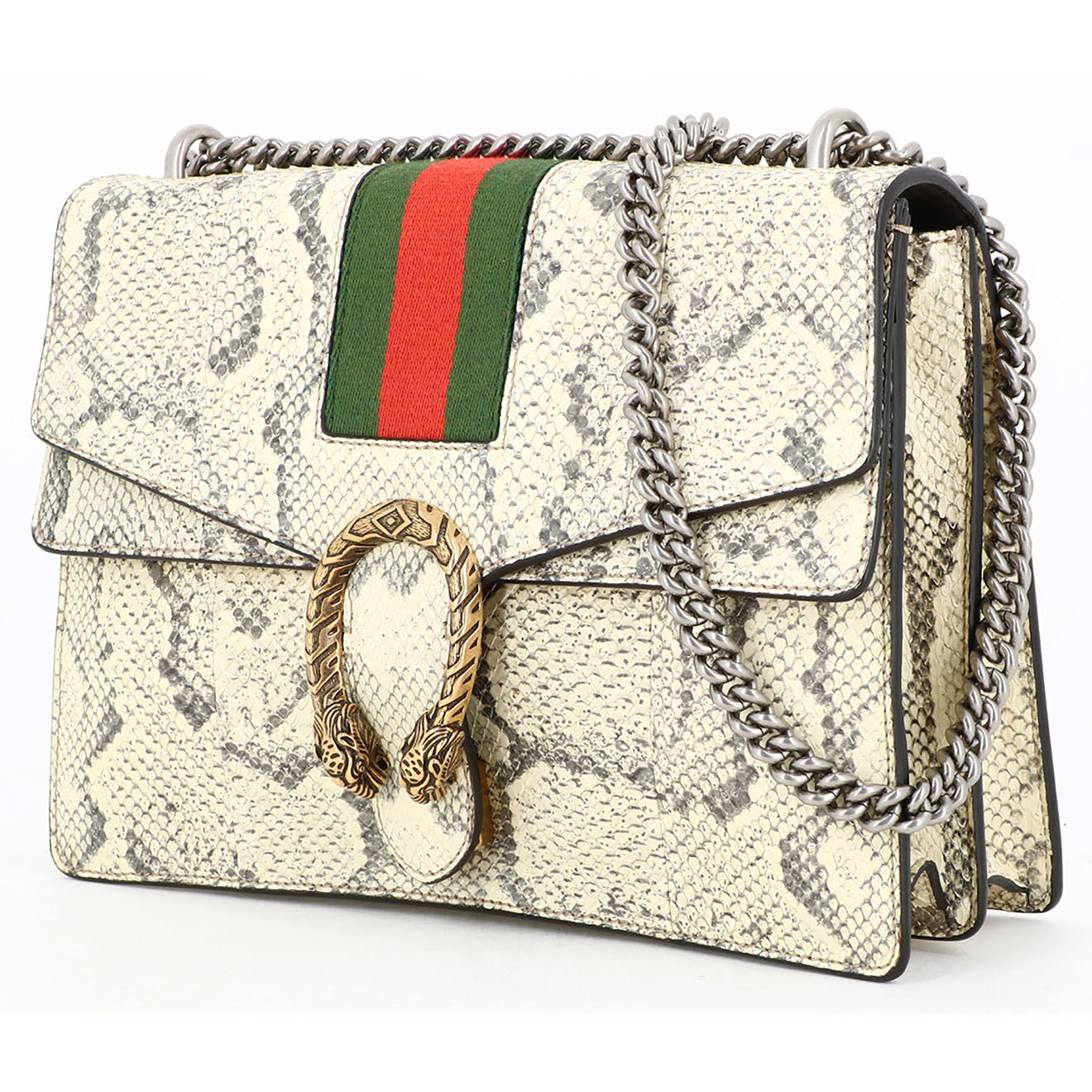 Gucci Sac bandoulière Dionysus Medium en Cuir effet reptile écru - Neuf sans étiquette - 29.5x21 cm